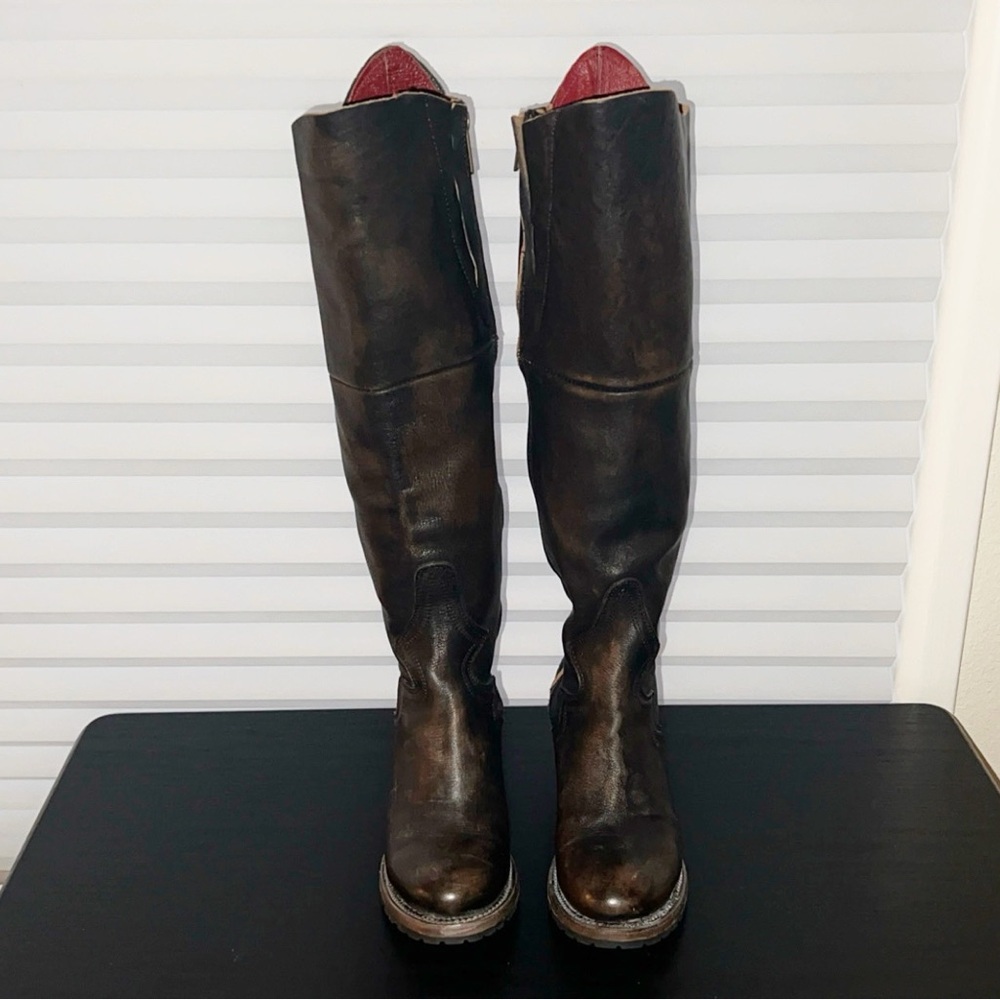 FREEBIRD Calgary Black Leather Knee-High Boots - Picture 3 of 10